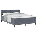 vidaXL Box Spring ágy matraccal fekete 100x200 cm bársonyos matracmal