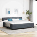 vidaXL Box Spring ágy matraccal fekete 100x200 cm bársonyos matracmal