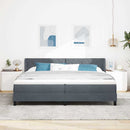 vidaXL Box Spring ágy matraccal fekete 100x200 cm bársonyos matracmal