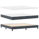 vidaXL Box Spring ágy matraccal fekete 100x200 cm bársonyos matracmal