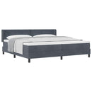 vidaXL Box Spring ágy matraccal fekete 100x200 cm bársonyos matracmal