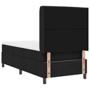 vidaXL Boxrugós ágy matracmal fejtámlával Fekete 100 x 200 cm szövet