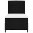 vidaXL Boxrugós ágy matracmal fejtámlával Fekete 100 x 200 cm szövet