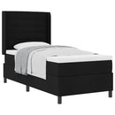 vidaXL Boxrugós ágy matracmal fejtámlával Fekete 100 x 200 cm szövet