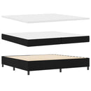 vidaXL Boxrugós ágy matracmal fejtámlával Fekete 200 x 200 cm szövet