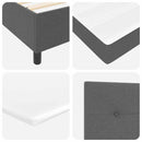 vidaXL Boxrugós ágy matracmal Sötétszürke 100 x 200 cm szövet