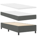 vidaXL Boxrugós ágy matracmal Sötétszürke 100 x 200 cm szövet