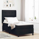 vidaXL Boxrugós ágy matracmal fejtámlával Fekete 100 x 200 cm szövet