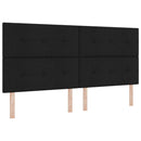 vidaXL Boxrugós ágy matracmal fejtámlával Fekete 200 x 200 cm szövet