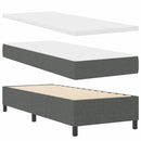vidaXL Boxrugós ágy matracmal Sötétszürke 80 x 200 cm szövet