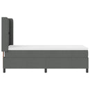 vidaXL Boxrugós ágy matracmal Sötétszürke 80 x 200 cm szövet