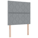 vidaXL Boxrugós ágy matracmal Világosszürke 100 x 200 cm szövet