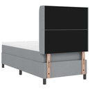 vidaXL Boxrugós ágy matracmal Világosszürke 100 x 200 cm szövet