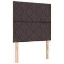 vidaXL Boxrugós ágy matracmal sötétbarna 100 x 200 cm szövet