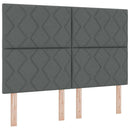 vidaXL Boxrugós ágy matracmal Sötétszürke 140 x 190 cm szövet