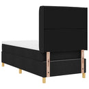 vidaXL Box Spring ágy matracmal fejtámlával Fekete 100 x 200 cm szövet