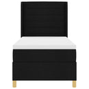 vidaXL Box Spring ágy matracmal fejtámlával Fekete 100 x 200 cm szövet