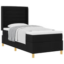 vidaXL Box Spring ágy matracmal fejtámlával Fekete 100 x 200 cm szövet