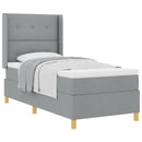 vidaXL Box Spring ágy matracmal Világosszürke 100 x 200 cm szövet