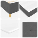 vidaXL Box Spring ágy matracmal Sötétszürke 100 x 200 cm szövet