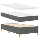 vidaXL Box Spring ágy matracmal Sötétszürke 100 x 200 cm szövet