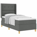 vidaXL Box Spring ágy matracmal Sötétszürke 100 x 200 cm szövet