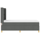 vidaXL Box Spring ágy matracmal Sötétszürke 100 x 200 cm szövet