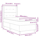 vidaXL Box Spring ágy matracmal Sötétszürke 100 x 200 cm szövet