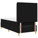 vidaXL Box Spring ágy matracmal fejtámlával Fekete 100 x 200 cm szövet