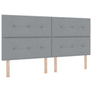 vidaXL Box Spring ágy matracmal Világosszürke 200 x 200 cm szövet