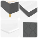 vidaXL Box Spring ágy matracmal Sötétszürke 80 x 200 cm szövet
