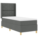 vidaXL Box Spring ágy matracmal Sötétszürke 80 x 200 cm szövet