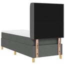 vidaXL Box Spring ágy matracmal Sötétszürke 80 x 200 cm szövet