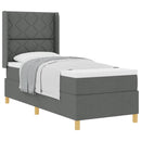 vidaXL Box Spring ágy matracmal Sötétszürke 80 x 200 cm szövet