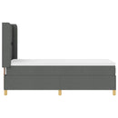 vidaXL Box Spring ágy matracmal Sötétszürke 80 x 200 cm szövet