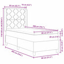 vidaXL Box Spring ágy matracmal Sötétszürke 80 x 200 cm szövet