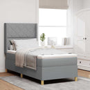 vidaXL Box Spring ágy matracmal Világosszürke 100 x 200 cm szövet