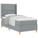 vidaXL Box Spring ágy matracmal Világosszürke 100 x 200 cm szövet