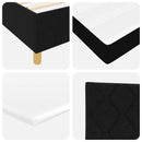 vidaXL Box Spring ágy matracmal fejtámlával Fekete 100 x 200 cm szövet