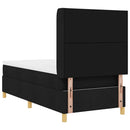 vidaXL Box Spring ágy matracmal fejtámlával Fekete 100 x 200 cm szövet