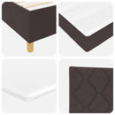 vidaXL Box Spring ágy matracmal sötétbarna 100 x 200 cm szövet