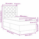 vidaXL Box Spring ágy matracmal sötétbarna 100 x 200 cm szövet