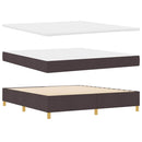 vidaXL Box Spring ágy matracmal sötétbarna 180 x 200 cm szövet