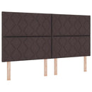 vidaXL Box Spring ágy matracmal sötétbarna 180 x 200 cm szövet