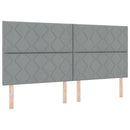 vidaXL Box Spring ágy matracmal Világosszürke 200 x 200 cm szövet