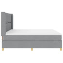 vidaXL Box Spring ágy matracmal Világosszürke 200 x 200 cm szövet