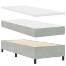 vidaXL Boxrugós ágy fejtámlával Világosszürke 80 x 200 cm Bársony