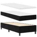 vidaXL Boxrugós ágy fejtámlával Fekete 80 x 200 cm Bársony