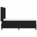 vidaXL Boxrugós ágy fejtámlával Fekete 80 x 200 cm Bársony