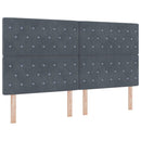 vidaXL Boxrugós ágy fejtámlával Sötétszürke 180 x 200 cm Bársony